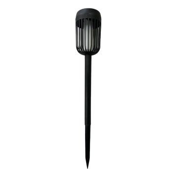 LED saules lampa FLAME LED/1,2V 100 mAh 1800K 37 cm IP44 melna