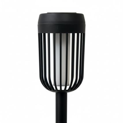 LED saules lampa FLAME LED/1,2V 100 mAh 1800K 37 cm IP44 melna
