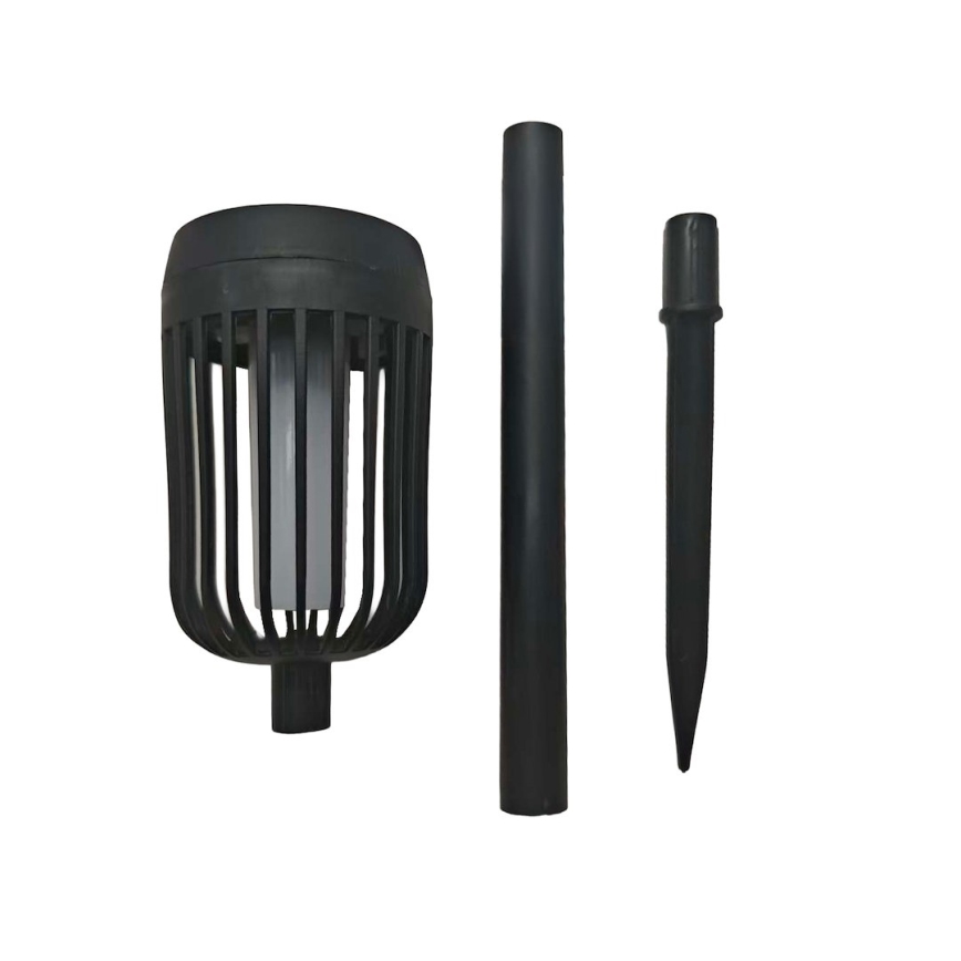 LED saules lampa FLAME LED/1,2V 100 mAh 1800K 37 cm IP44 melna