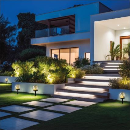 LED saules lampa GLEAM LED/1,2V 3000K IP44 40 mAh caurspīdīga/melna