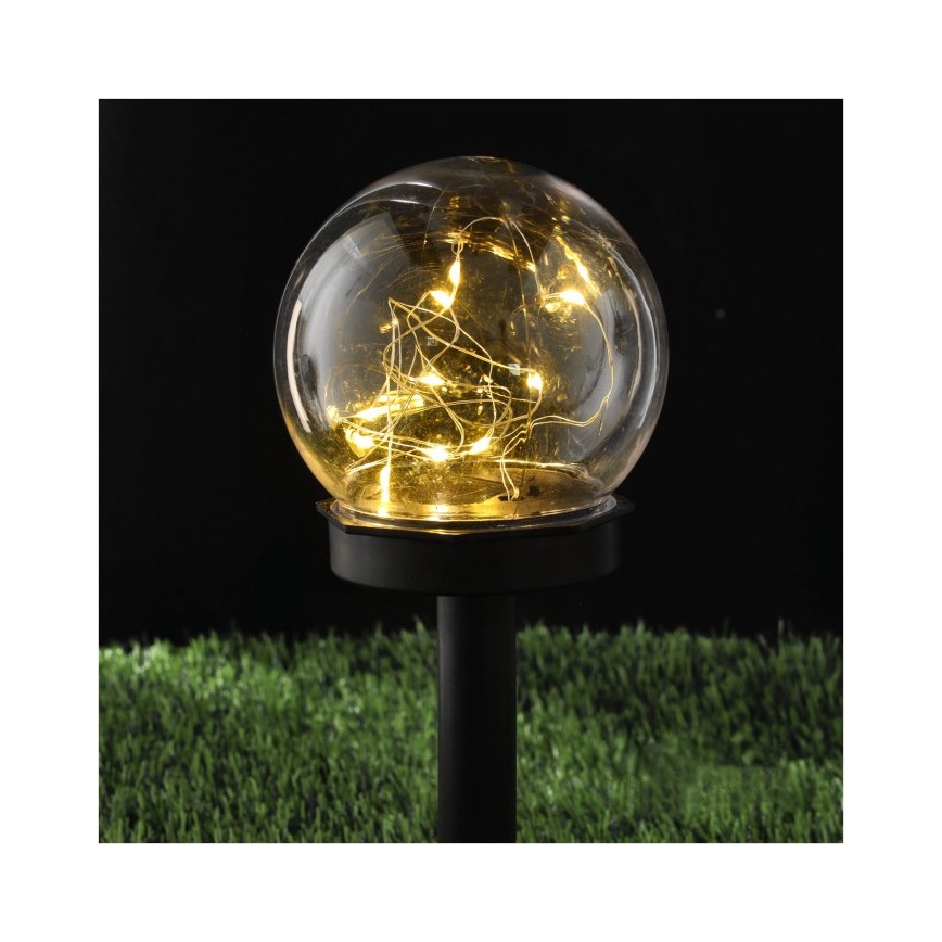 LED saules lampa GLEAM LED/1,2V 3000K IP44 40 mAh caurspīdīga/melna