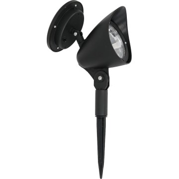 LED saules lampa JOKER LED/1,2V 100 mAh 4000K 31,5 cm IP44 melna