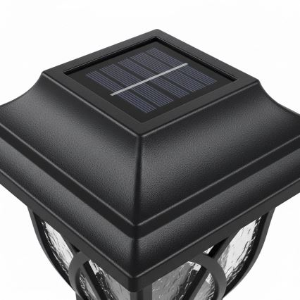 LED saules lampa LAWN LED/1,2V 100 mAh 3000K 44 cm IP44 melna