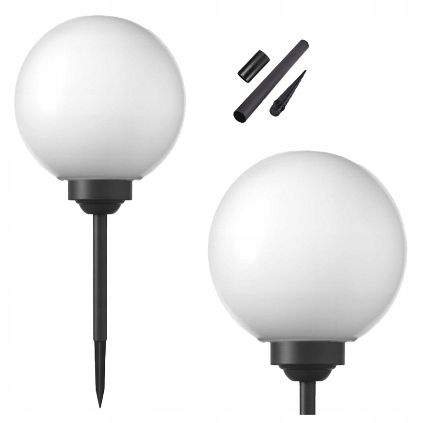 LED saules lampa LED/1,2V 6500K 200 mAh Ø 20 cm IP44 balta/melna