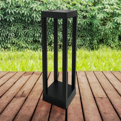 LED saules lampa PALERMO LED/3,7V 500 mAh 35 cm IP44 melna