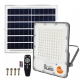 LED saules prožektors ar regulējamu spilgtumu LED/150W/3,2V 5000K 15000 mAh IP65 melns + tālvadība