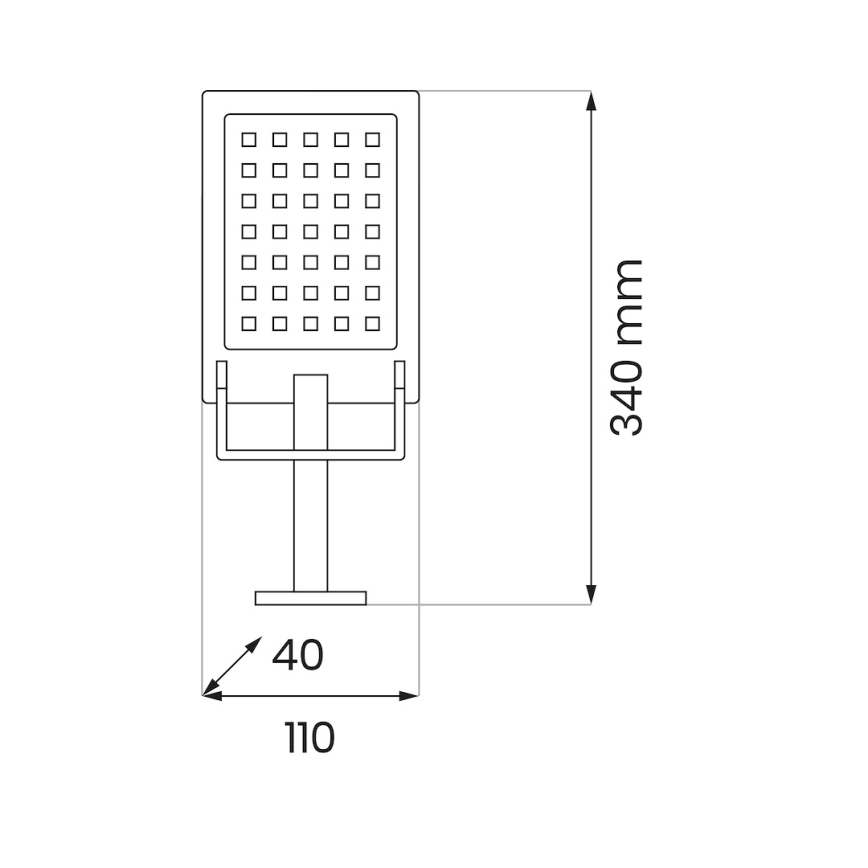 LED Saules prožektors ar sensoru ADIK LED/1,2W/3,7V 1200 mAh 6500K IP44