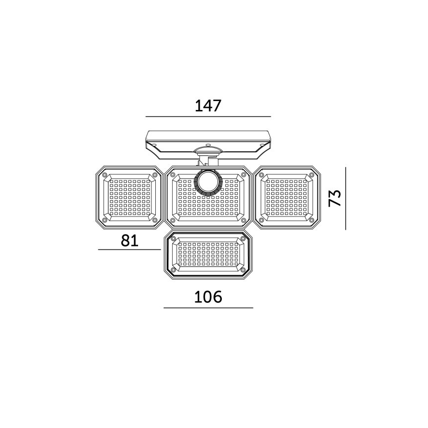 LED saules prožektors ar sensoru GLOW LED/2,5W/3,7V 6500K IP44 2400 mAh + tālvadības pults