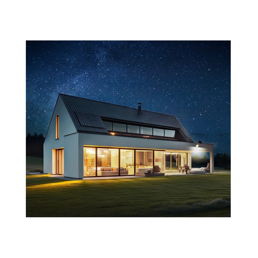 LED aptumšojams saules prožektors ar sensoru LED/10W/3,7V 3000/4000K IP65 3600 mAh + tālvadības pults