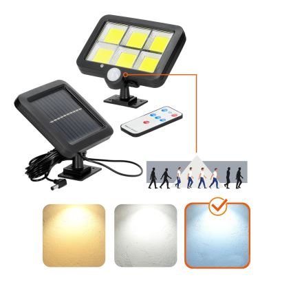 LED saules reflektors ar sensoru LED/1,5W/3,7V 6000K IP44 1200 mAh