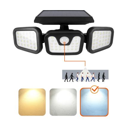 LED saules reflektors ar sensoru LED/1,5W/3,7V 6000K IP44 2400 mAh
