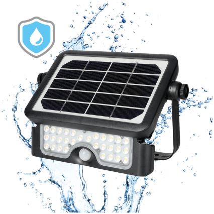 LED saules reflektors ar sensoru LED/5W/3,7V 4000K IP65 3000 mAh