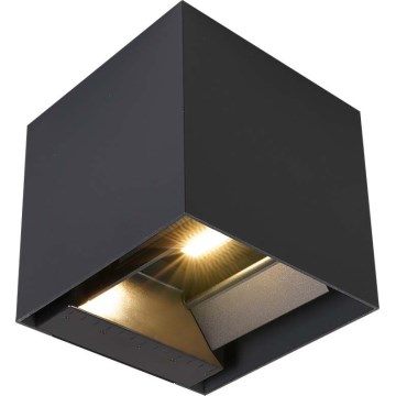 LED saules sienas gaismeklis ar sensoru 9W/5V 3000/4000/5000K IP65 2600 mAh antracīts