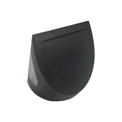 LED saules sienas gaismeklis ar sensoru LED/3W/3,7V 3000/4000K 1200 mAh IP54 melns