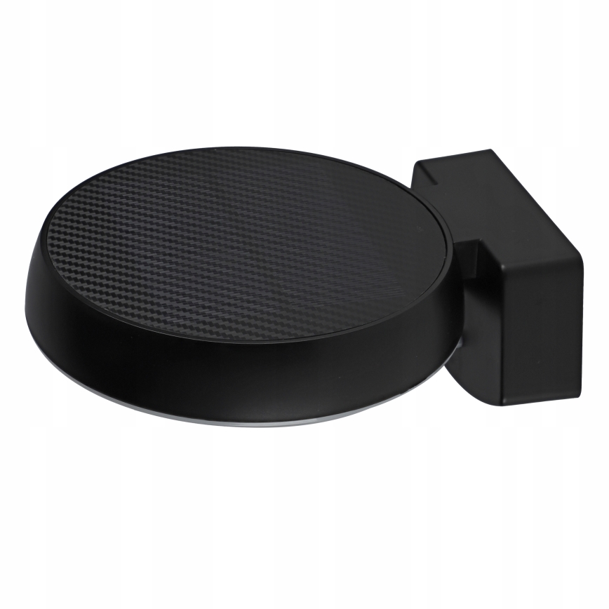 LED ar regulējamu spilgtumu saules sienas gaismeklis ar sensoru LED/3W/3,7V 1800 mAh IP54 melns