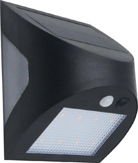 LED saules sienas gaismeklis ar sensoru LED/3W/3,7V 3000/4000K 1200 mAh IP54 melns