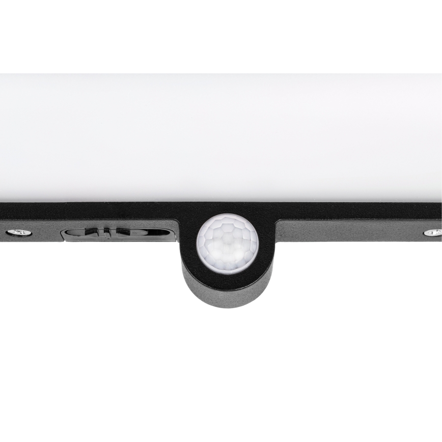 LED saules sienas gaismeklis ar kustības un krēslas sensoru LED/3W/3,7V IP54 1500 mAh melns
