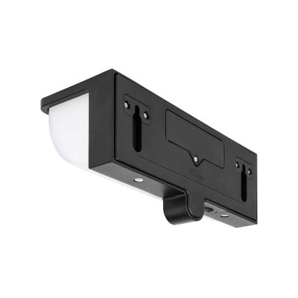 LED saules sienas gaismeklis ar kustības un krēslas sensoru LED/3W/3,7V IP54 1500 mAh melns