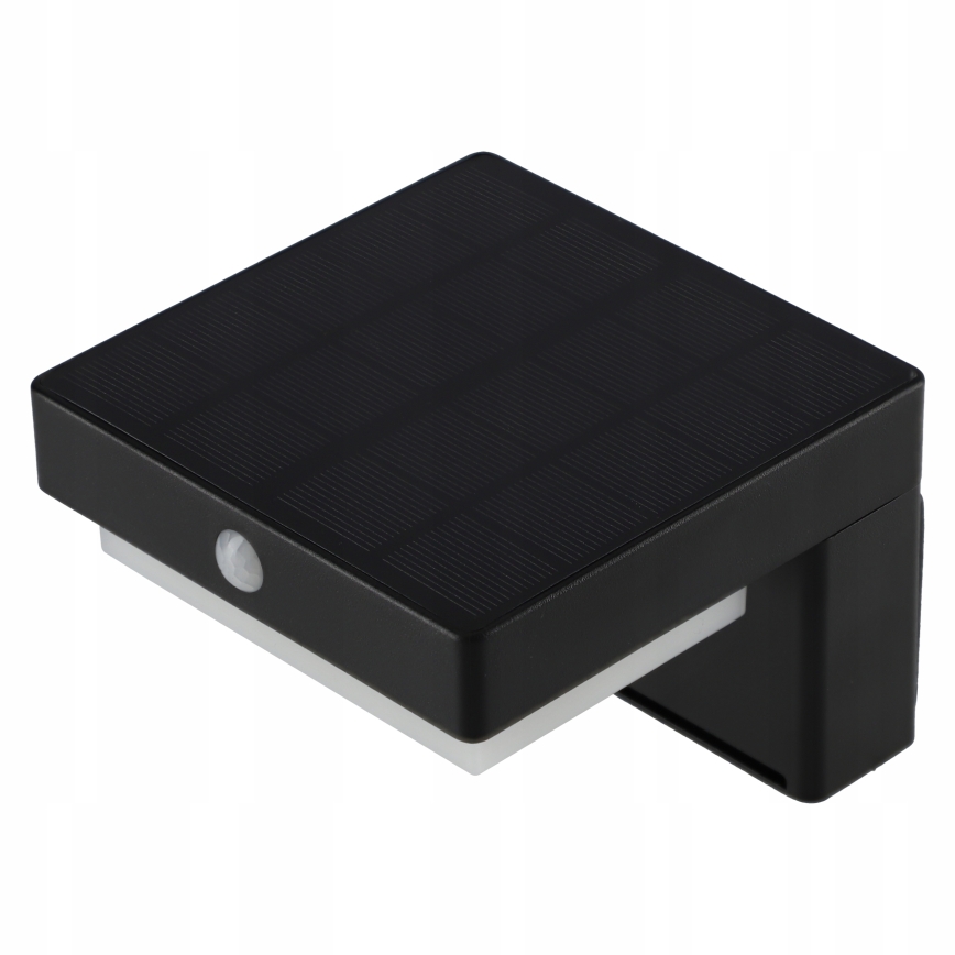 LED Saules sienas gaismeklis ar sensoru LED/5W/3,7V 2000 mAh IP44 melns