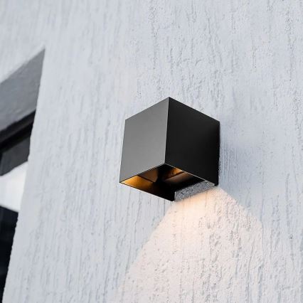 LED saules sienas gaismeklis ar sensoru LED/9W/3,7V 3000/4000/5000K IP65 2600 mAh melns