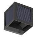 LED saules sienas gaismeklis ar sensoru LED/9W/3,7V 3000/4000/6000K IP65 2600 mAh melns