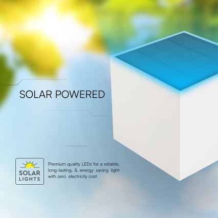 LED saules sienas gaismeklis ar sensoru LED/9W/5V 3000/4000/5000K IP65 2600 mAh balts