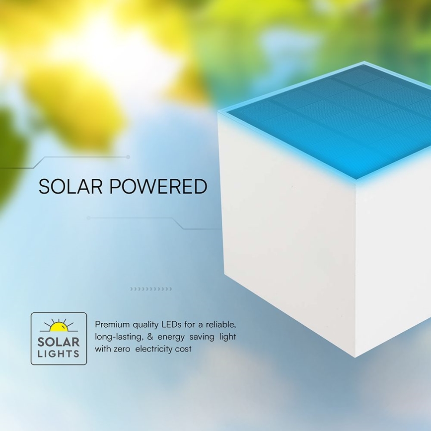 LED saules sienas gaismeklis ar sensoru LED/9W/5V 3000/4000/5000K IP65 2600 mAh balts