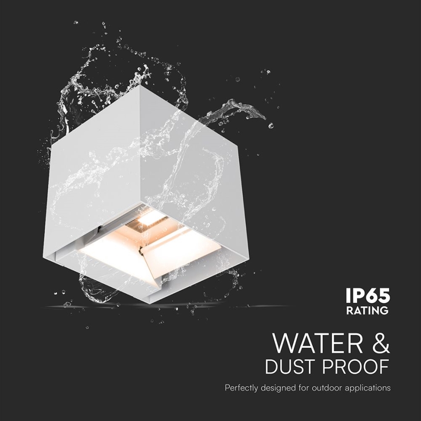 LED saules sienas gaismeklis ar sensoru LED/9W/5V 3000/4000/5000K IP65 2600 mAh balts