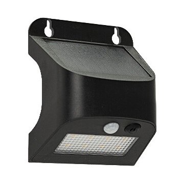 LED saules sienas gaismeklis ar sensoru SOLTO LED/3W/3,7V 4000K IP54 1200 mAh melns