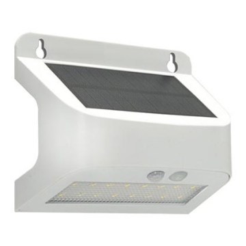 LED saules sienas gaismeklis ar sensoru SOLTO LED/6W/3,7V 4000K IP54 2400 mAh balts