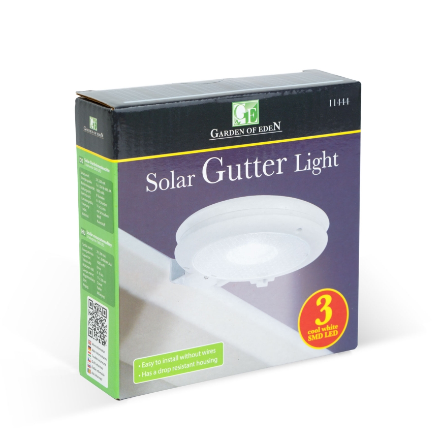 LED saules sienas gaismeklis LED/1,2V 1000 mAh IP44 balts