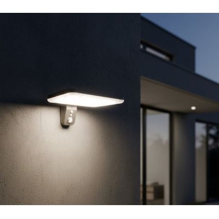 LED saules sienas gaismeklis ar sensoru PHOENIX LED/15W/3,2V 3000/4000K IP65 6000 mAh