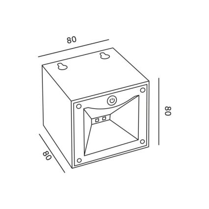 LED saules sienas gaismeklis QUERK LED/1,2V 3000/4000K IP54 800 mAh