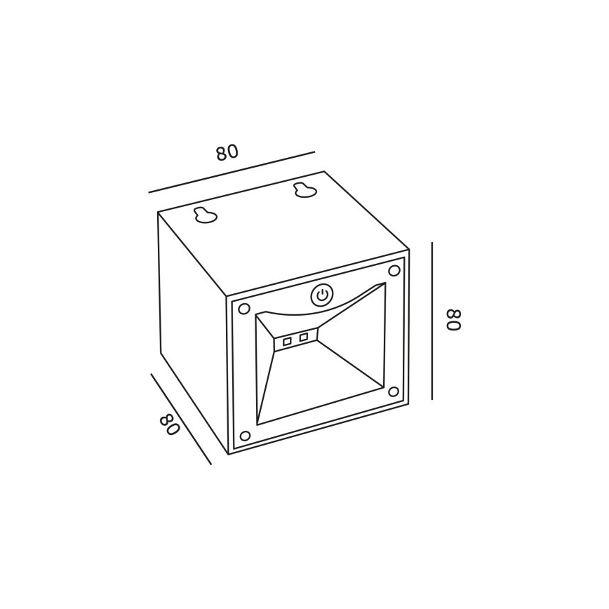 LED saules sienas gaismeklis QUERK LED/1,2V 3000/4000K IP54 800 mAh