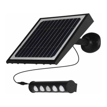 LED saules sienas lampa ar kustības un krēslu sensoru LED/8W/3,7V 4000 mAh 4000K IP65