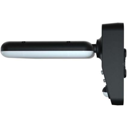 LED saules sienas lampa ar sensoru LED/15W/3,2V 4000K/6000K IP65 6000 mAh melna