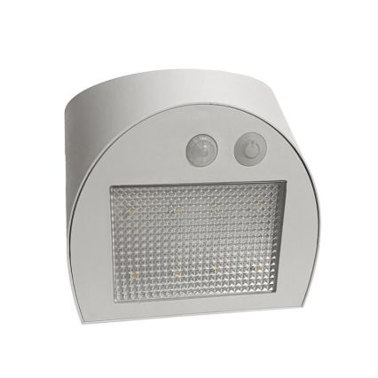 LED saules sienas gaismeklis ar sensoru LED/3W/3,7V 3000/4000K 1200 mAh IP54 balts