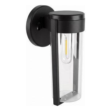 LED saules sienas lampa LED/1W/3,7V 500 mAh IP65 melna