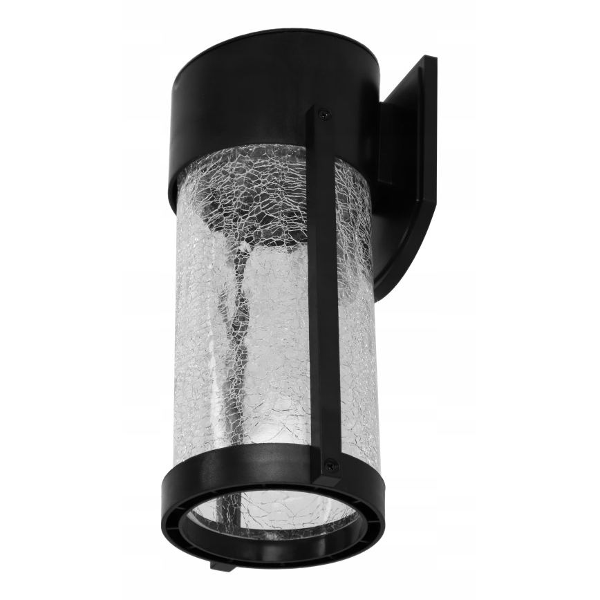 LED saules sienas lampa LED/3,7V 300 mAh IP44 melna