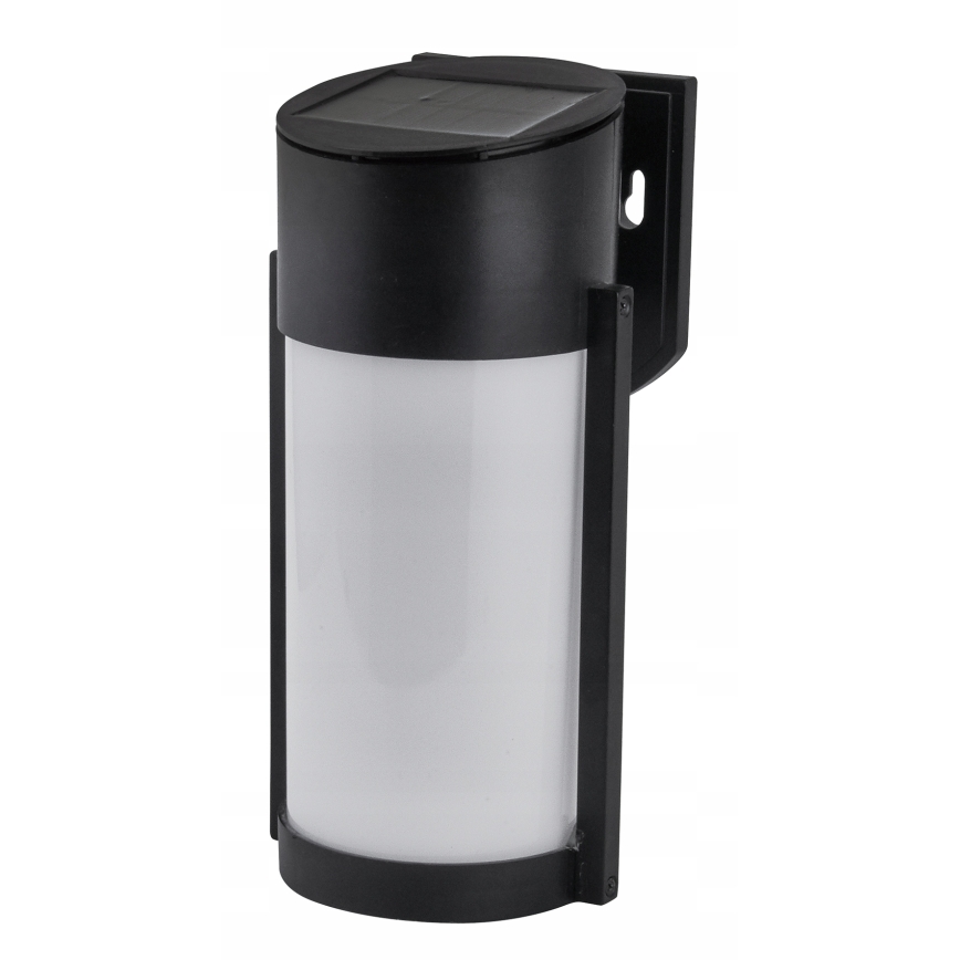LED saules sienas lampa LED/3,7V 300 mAh IP44 melna
