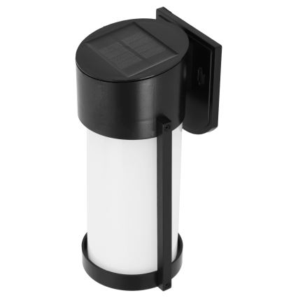 LED saules sienas lampa LED/3,7V 300 mAh IP44 melna