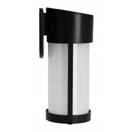 LED saules sienas lampa LED/3,7V 300 mAh IP44 melna