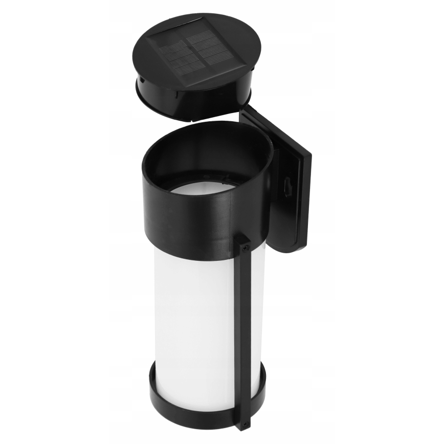LED saules sienas lampa LED/3,7V 300 mAh IP44 melna