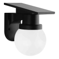 LED saules sienas lampa LED/3,7V 3000/4000/6400K IP54 1800 mAh melna + tālvadība