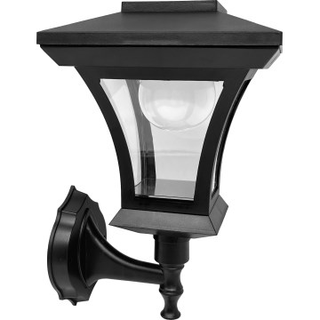 LED saules sienas lampa TIRANA LED/1,2V 1800 mAh IP44 melna