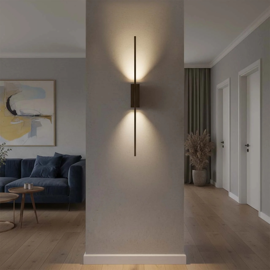 LED sienas gaismeklis AISHA LED/12W/230V 4000K 80 cm melns