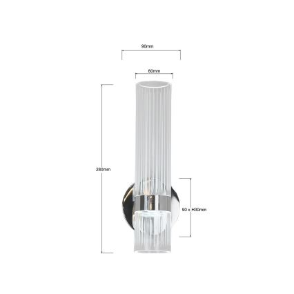 LED sienas gaismeklis AMBIENTE LED/6W/230V 3000/4000/6000K spīdīgs hroms