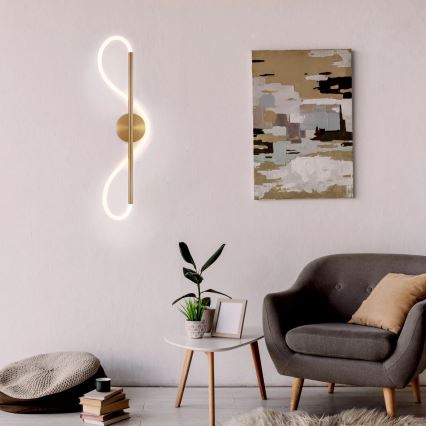 LED sienas gaismeklis EMMA LED/19W/230V zelta