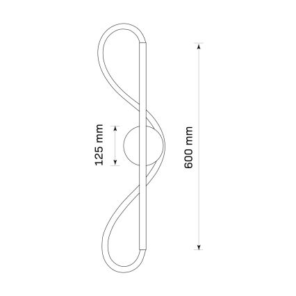 LED sienas gaismeklis EMMA LED/19W/230V zelta