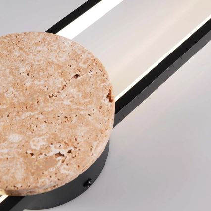 LED sienas gaismeklis FLORENTYNA LED/24W/230V 4000K melna/bēša